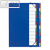 Pagna Ordnungsmappe Deskorganizer, 12 F?cher, Karton, blau, 44133-02