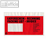 Lieferscheintaschen, DIN lang, 240 x 125 mm, Lieferschein/Rechnung, 1.000 St.