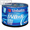 Verbatim DVD+R Rohlinge, 4.7 GB, 16x Speed, silber matt, 50er Spindel, 43550