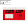 Lieferscheintaschen, DIN lang, 240 x 125 mm, Lieferschein/Rechnung, 250 St.