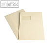 Versandtasche DIN C4, Fenster, haftkl., 120 g/m?, hellchamois, 250 St., 2058041