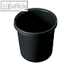 Helit Objekt-Papierkorb "Linear", 18 Liter, schwarz, H61057.95