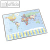 Läufer Schreibunterlage Weltkarte, mit Schutzfolie, 40 x 53 cm, 45351