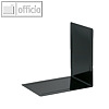 Registraturbuchst?tze Metall, breit, 24 x 16,8 x 24 cm, schwarz, 1 Paar, 3545090