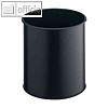 Durable Papierkorb, 15 Liter, 315 x 260 mm, Stahl, schwarz, 3301-01