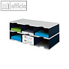 Trio Jumbo Ablagesystem 6 F?cher, 723 x 331 x 293 mm grau/schwarz, 268-0322.98