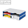 Styro styrodoc Duo Sortierstation, Grundmodul, 4 F?cher, grau/blau, 268-0202.38