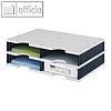 Styro styrodoc Duo Sortierstation, Grundmodul, 4 F?cher grau/schwarz,268-0202.98