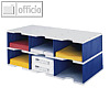 Trio Jumbo Ablagesystem 6 F?cher, 723 x 331 x 293 mm, grau/blau, 268-0322.38