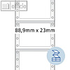 Herma Computeretiketten endlos, 88.9 x 23 mm, weiß, 1-bahnig 2.000 St., 8160