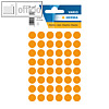 Vielzweck-Etiketten, ? 13 mm, leuchtorange, 10x 240er Pack = 2.400 Etiketten