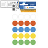 Vielzweck-Etiketten, ? 19 mm, div. Farben, 10x 100er Pack = 1.000 Etiketten