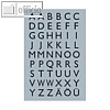 Herma Buchstaben, 13 x 12 mm, A-Z, Silberfolie, schwarz, 10 x 4 Blatt, 4133