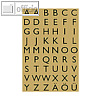 Herma Buchstaben, 13 x 12 mm, A-Z, Goldfolie, schwarz, 10 x 4 Blatt, 4145