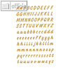 Buchstaben, 8 mm, A-Z, wetterfest, Folie transparent, gold, 10 x 2 Bl., 4152