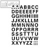 Buchstaben, 10 mm, A-Z, wetterfest, Folie transp., schwarz, 10 x 1 Blatt, 4158