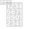 Herma Zahlen, 25 mm, 0-9, wetterfest, Folie wei?, 10x1 Blatt, 4170