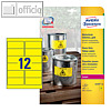 Zweckform Etiketten, wetterfest, 99.1 x 42.3 mm, gelb, 240 St?ck, L6107-20
