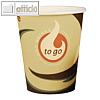 Papstar Trinkbecher "To Go", Pappe, 0.2 Liter, ? 8 cm, 50 St?ck, 14808