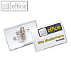 Namensschild Click Fold, 90 x 54 mm, Kombiklemme, transparent, 25 St?ck, 8214-19