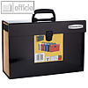 F?chermappe "Bankers Box" A4, 19 F?cher, mit Schnalle/Griff, schwarz, 9352101