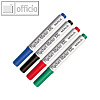 MAUL Flipchartmarker XXL, Keilspitze 3 - 6 mm, 4 versch. Farben, 8 St?ck,6383899