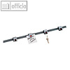 Klemmboy-Wandleiste, (L)100 cm, inkl. 4 Rollenklemmboys, anschraubar, grau