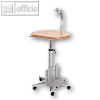 Profi-Monitorpult mit Flachbildschirmtr?ger, 72 - 118 cm, bis 8 kg, buche
