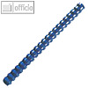 Kunststoffbinder?cken A4, 21 Ringe, ? 6 mm, 2-20 Blatt, blau, 100 St?ck, 5345106