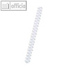 Kunststoffbinder?cken A4, 21 Ringe, ? 10 mm, 41-55 Blatt, wei?, 100 St?ck