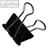 Foldback-Klammern "mauly 215", (B)19 mm, Klemmweite: 7 mm, schwarz, 12 St?ck