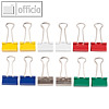 Foldback-Klammern "mauly 215", (B)25 mm, Klemmweite 9 mm, sortiert, 120 St?ck
