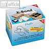 L?ufer Gummiband X-BAND, 250 x 25 mm, farbig sortiert, 500g Karton, 59078