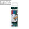 Faber-Castell OHP-CD-Plus, Permanent, Stärke S, sortiert, 4 Stück, 152304