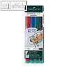 Faber-Castell OHP-CD-Plus Permanent, Stärke F, 4er-Set, 151304