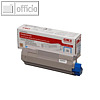 OKI Toner, ca. 2.000 Seiten, cyan, 43872307