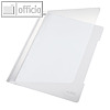 LEITZ Kunststoff-Schnellhefter DIN A4, 250 Blatt, PVC, weiß, 4191-00-01