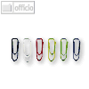 B?roklammern, Metall lackiert, spitz, 26 mm, farbig sortiert, 10.000 St?ck