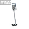 Boden-Informationsst?nder CRYSTAL SIGN, Tafel DIN A3, metallic-silber, 4819-23