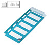 Textiletiketten-Namensschilder, 60 x 30 mm, selbstklebend, blau, 50 St?ck