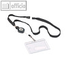 Durable Textilband mit Ausweishalter, 44cm/60cm, schwarz, 10 St?ck, 8223-01