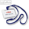 Durable Namensschilder mit Band, 90 x 60 mm, blau, 10 Stück, 8139-07