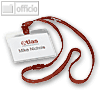 Durable Namensschilder mit Band, 90 x 60 mm, rot, 10 St?ck, 8139-03