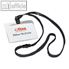 Durable Namensschilder mit Band, 90 x 60 mm, schwarz, 10 St?ck, 8139-01