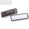 Namensschild Clip-Card mit Plattennadel, 67 x 17 mm, schwarz, 25 St., 8133-01