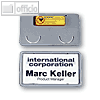 Durable Namensschild Clip-Card mit Magnet, 75 x 40 mm, grau, 25 St?ck, 812910