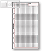 bind Papiereinlage, kariert, 95 x 172 mm (ca. DIN A6), 50 Blatt, weiß, B-2610