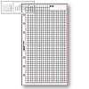 bind Papiereinlage, kariert, 95 x 172 mm (ca. DIN A6), 50 Blatt, wei?, B-2610