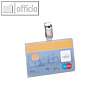Durable Ausweish?lle, 87 x 54 mm, mit Clip, transparent, 25 St?ck, 8113-19