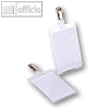 Durable Namensschild mit Clip, 60 x 90 mm, offen, transparent, 25 St., 8107-19